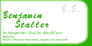 benjamin staller business card